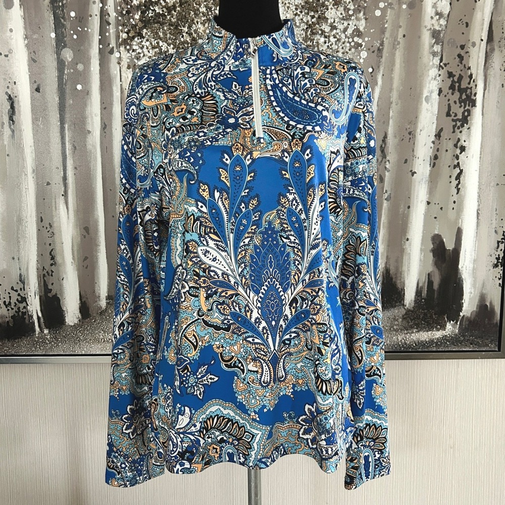 ACEGOLFS Women's Dark Blue Pretty Feminine Pullover UPF50+ - Size XL - Picture 2 of 9